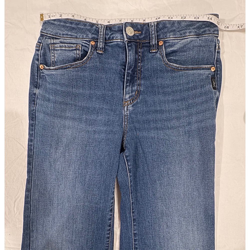 Silver Jeans Co Womens Wide Leg Mid Rise Medium Wash Denim Blue Jeans size 29 - Picture 6 of 9